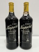 2 x Bottles of Niepoort 2000 Vintage Port 20.5% 75cl RRP £71.95 per bottle