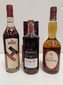 3 x Bottles of V.S.O.P Cognac