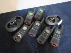 6 Motorola TLKR T60, walkie-talkie consumer two-way radios, 8 channels, 2 Charging Cradles