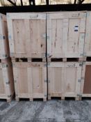 4x wooden crates, 760mm x 830mm x 940mm