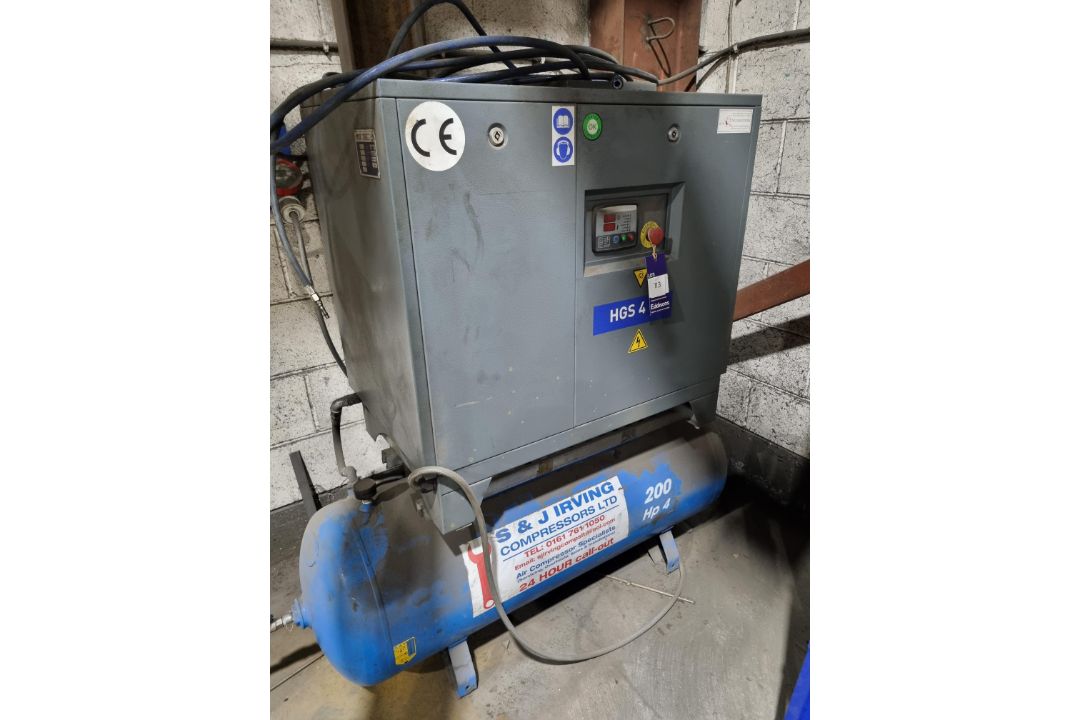 2016 Hertz Type HGS 4KW air compressor, S/No TV4000132 - 3ph/415V - Image 1 of 5