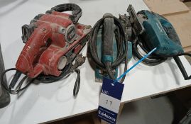 2 x Handheld sander & 1 x Makita jigsaw