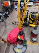 Craftex wired floor buffer/cleaner and bag of consumables