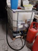 3rd full IBC approx.. 200 litre with fuel pump to include unknown liquid
