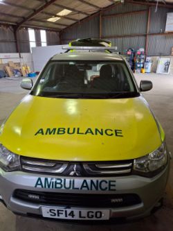 Assets of an events medical company to include a Mitsubishi Outlander 2.2 DI/D Ambulance, stretchers, spinal boards, defibrillators etc