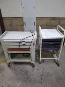 Two mobile treatment trollies