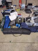 Quantity of camping equipment including sleeping bags, chairs, pots & pans etc.