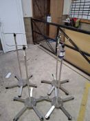 Four mobile drip stands