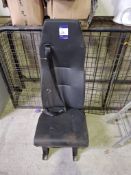 Ambulance seat with integral 3 point seat belt