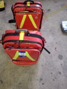 Two emergency response first aid rucksacks