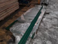 High security galvanized and powder coated gate, 8ft high, 4 ft wide, with 2 posts, unused