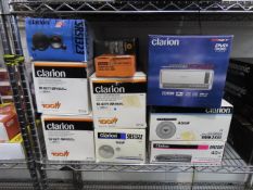 Various CLARION AV Products Including Subwoofers, Amplifiers, 2-way Component Systems etc.