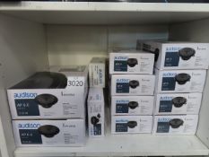 Shelf of Various AUDISON PRIMA Speakers.