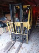 Hyster 2.50 duplex mast diesel fork lift, 7497 Hours, Battery / Starting Issue / No working key