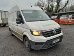 VW Crafter Van, Bateson Twin Axel Trailer, Single Axel Trailer & Hyster Duplex Mast Forklift, Office Furniture & Stock