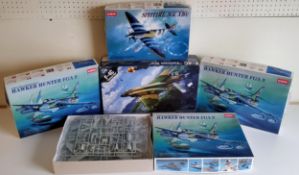 Five boxed 1/48 scale Academy Hobby Model Kits; #12294 F-4C 