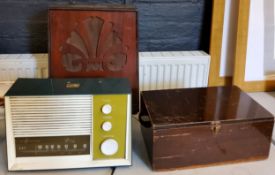 A His Master's Voice model 1377 radio, 1960;  a Marconi Marconiphone, c.1930;  etc