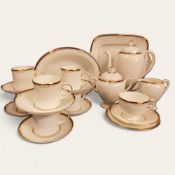 A Wedgwood Cavendish pattern coffee service, for six, comprising coffee pot and cover, sucrier and