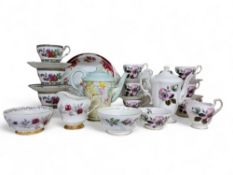 A Paragon Pompador pattern coffee service, for six, comprising coffee pot, milk jug and sugar