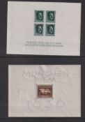 Stamps - a selection of German Third Reich  agner SG 514, 516, 517 and 518. SG MS618, MS635 etc.