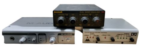 Bandive Accessit Dual Sweep Equalizer; M Audio CO3 Coaxial/Optical/SPDIF/AES-EBU converter; an M-