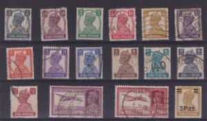 Stamps- India collection of mint and used stamps on on 30 stock cards. Over 300 stamps from Queen