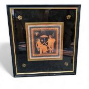 After Sir William Hamilton, a hand coloured aquatint engraving from his collection of Greek and