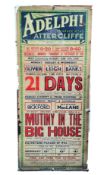 Local Interest - an early 20th century Adelphi theatre, Attercliffe, Sheffield poster, listing