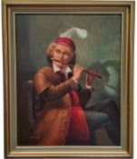 B. Longworth (20th century School), Portrait of a young musician in the18th century Continental
