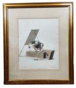 J Dadley, after Pu-Quia of Canton - a coloured engraving of a Chinese stonemason, published by W.