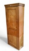 A Victorian farmhouse pine housekeeper's hall cupboard c.1880,  187cm high x 77cm wide x 37cm deep