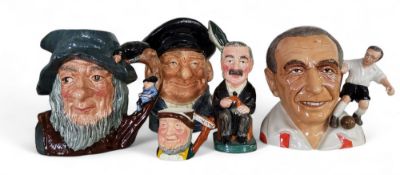 A Royal Doulton character jug, Lobster Man, D6617, printed mark;  another, Rip Van Winkle, D6436;  a