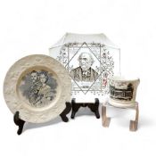 A 19th century English porcelain cabinet mug, printed with a view of The Great International