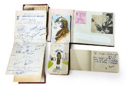 Autographs - four albums / common place books including an album of 1950's musicians including