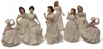 A Royal Doulton Collectors Club figures, Welcome, HN 1764; Amanda, HN3635; Joy, HN3875; Harmony,