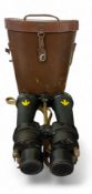 A  pair of WWII military binoculars, Barr and Stroud,  7x  CF41 Glasgow & London, A.P. MB 1900A,