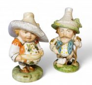 A pair of Royal Derby Mansion House dwarves, painted by Joan Lee and S P Slack, derived from