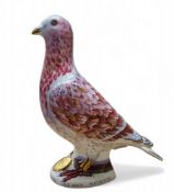 A Royal Crown Derby paperweight, War Pigeon, commissioned in recognition of all World War II pigeons