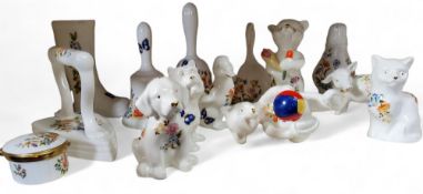 Aynsley Cottage Garden - flat iron, bells, watering can, trinket box, duck, bears, dogs, etc