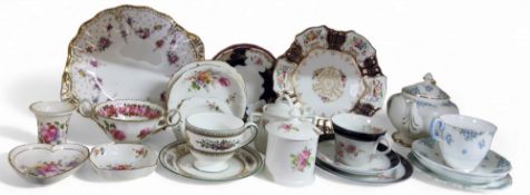 A Royal Crown Derby Royal Antoinette wavy edge plate, 25cm diam, printed mark;   Royal Crown Derby