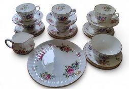 A Royal Worcester Roanoke pattern tea service, for six, comprising teacups, saucers, side plates,