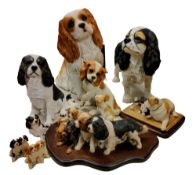 A Sandra Breu model of a King Charles Spaniel;  others, Sherratt and Simpson;  etc