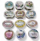 A set of twelve Franklin Porcelain The Melodies of Love Musical Box Collection, printed marks