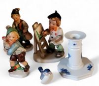 A Friedel Bavaria figure, in the manner of Hummel, The Artist;   others;  a Royal Copenhagen