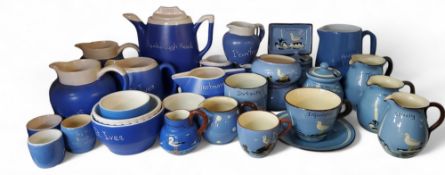 Babbacombe  Pottery jugs, teacups, bowls, decorated with seagulls;   Devonware jugs;  etc