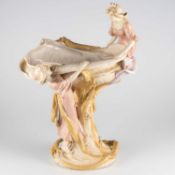 A LARGE ROYAL DUX FIGURAL CENTREPIECE, CIRCA 1900
