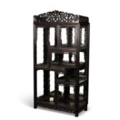 A CHINESE HARDWOOD DISPLAY CABINET, 19TH CENTURY