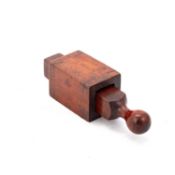 A 19TH CENTURY MAHOGANY TOBACCO PRESS