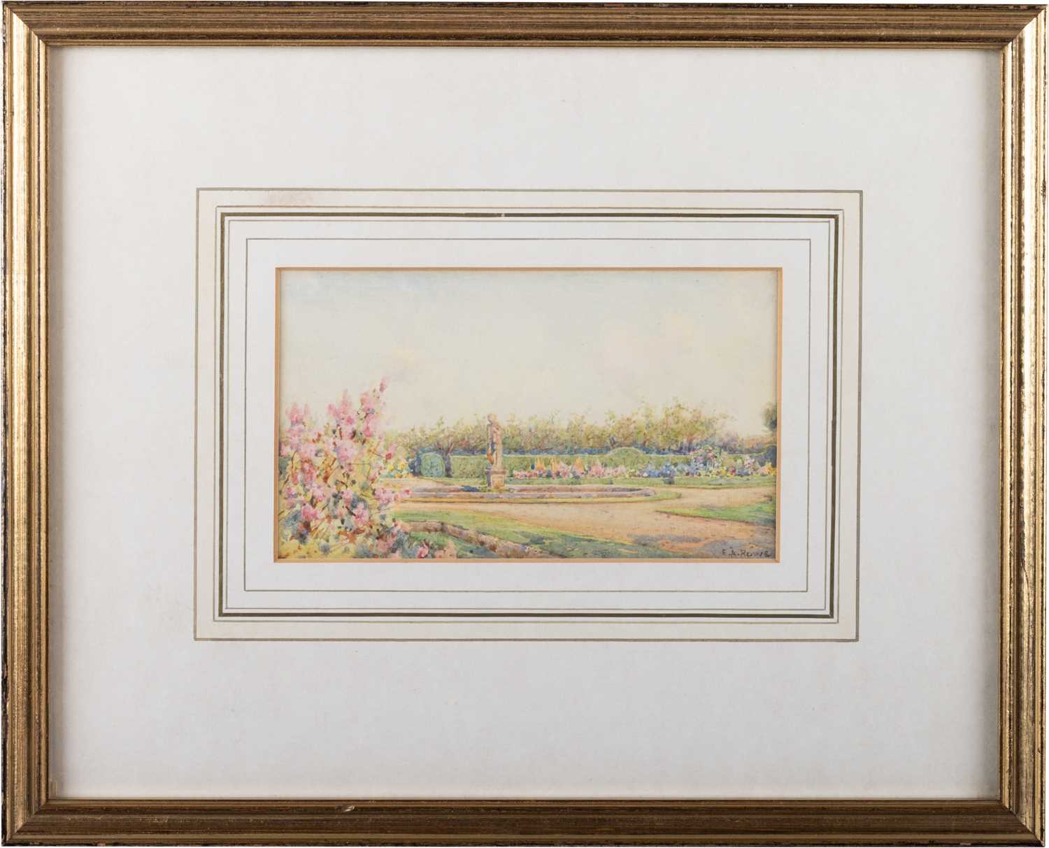 ERNEST ARTHUR ROWE (1863-1922) GARDEN AT PENSHURST - Image 3 of 4