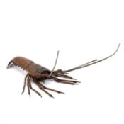A JAPANESE BRONZE JIZAI OKIMONO OF A CRAYFISH, MEIJI PERIOD